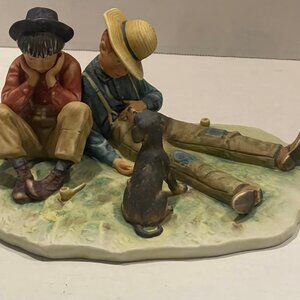 Rockwell FOUR SEASONS FALL DISASTEROUS DARING FIGURE -Goebel -- RARE-VINTAGE